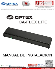 Manual de prevMANUAL SENSOR INFRARROJO PARA PUERTAS CORREDIZAS MARCA OPTEX MOD.OA-FUNXION LITE_2, Puertas y Portones Automaticos S.A. de C.V.